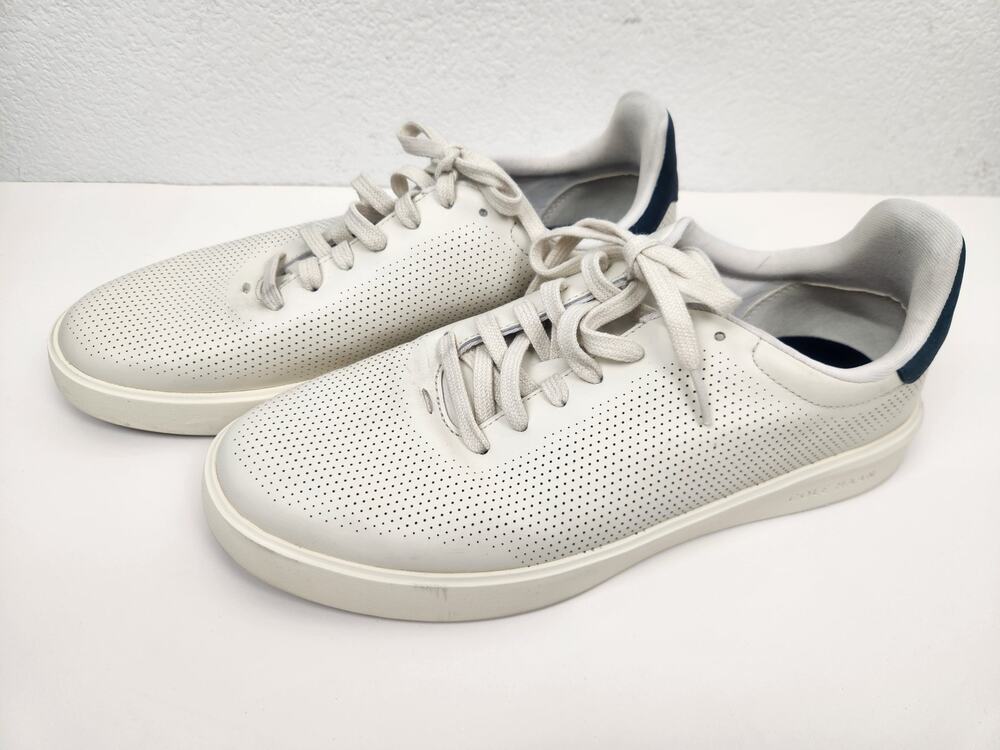 Cole Haan Men's Grand Crosscourt Daily Laser Sneaker in Cream 9.5 M